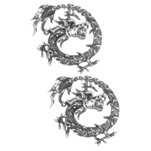 minkissy 2 Stück Vintage Drachen Anstecknadel für Männer Stilvolle Kleidung Brosche im Chinesischen Drachen Design für Anzüge Hüte Schals Langlebig zu Weihnachten Geburtstagen oder von minkissy