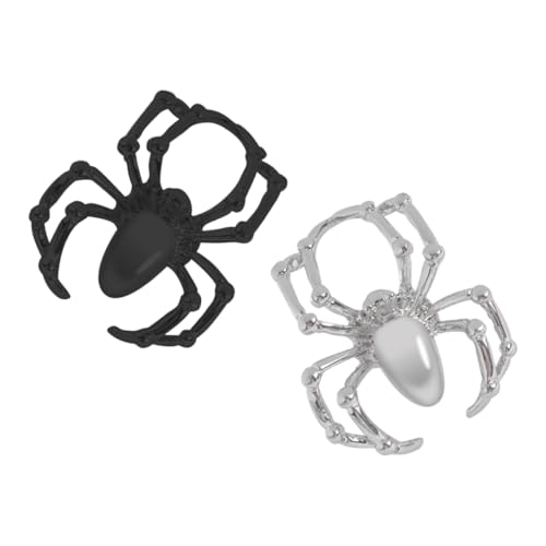 minkissy 2 Stück Vintage Punk Halloween Spider Ringe Verstellbar Langlebig Leicht und Komfortabel Unisex Schmuck für Party Alltag und Kostüm Originelles für Freunde und Familie von minkissy