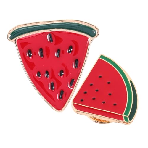 minkissy 2 Stück Wassermelonen Broschen aus Legierung Modische Detailreiche Anstecknadeln Vielseitig Einsetzbar für Kleidung Cardigans und Rucksäcke Niedliche Kreative Sommer Accessoires von minkissy