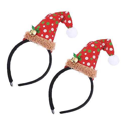 minkissy 2st Weihnachtsstirnband Weihnachts-fascinator-stirnband Weihnachtskopf Bopper Urlaub Stirnbänder Urlaub Kopfbedeckung Weihnachten Rentier Stirnband Geweih Hut Stoff Kunststoff Kind von minkissy