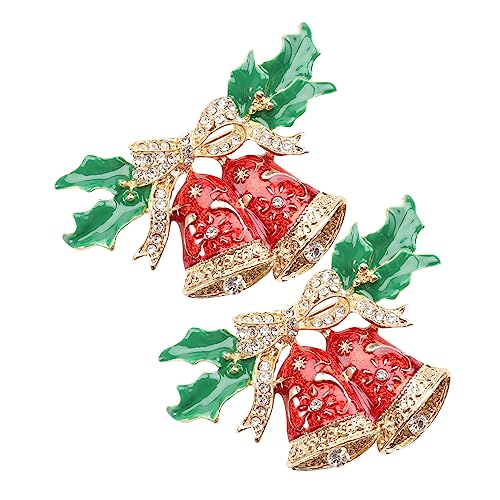 minkissy 2 Stück Xmas Brosche Weihnachts Anstecker für Kleidung und Accessoires Stilvolle Dekoration für Festtagsoutfits Modisches für von minkissy