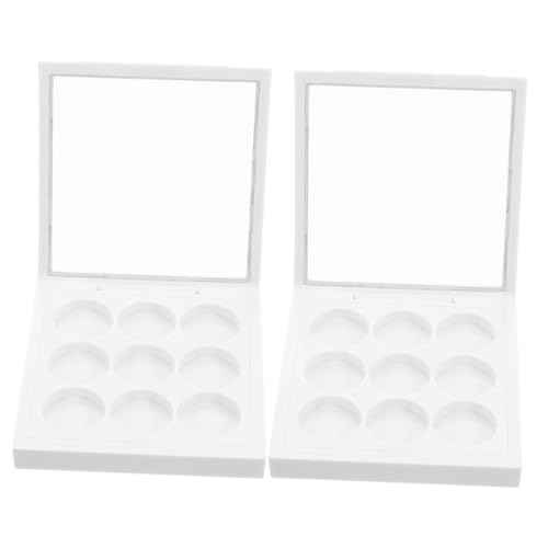 minkissy 2stücke Lidschatten Palette Nachfüllbare Leere Kosmetikbox Mit Fächern Für Lidschatten Highlighter Und Concealer Kunststoff Für Individuelles Make-up von minkissy