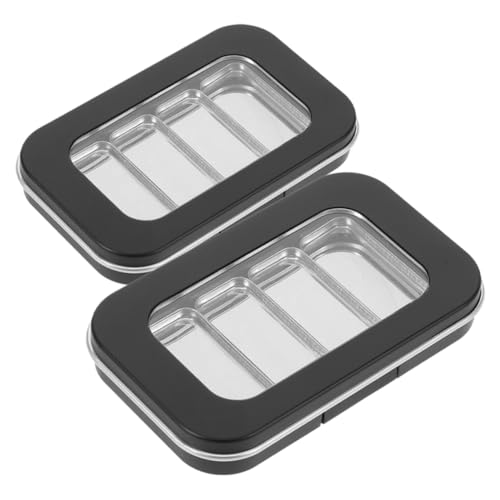 minkissy 2stücke Magnetische Make-up Paletten Leere Lidschatten Lippenstift-trays Tragbare Kosmetik-organizer Mit Magnetverschluss Für Augen-make-up von minkissy