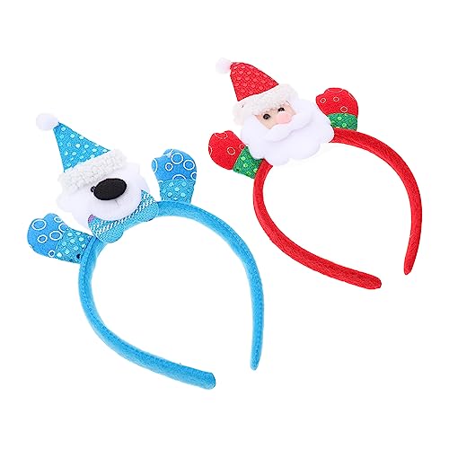minkissy 2 Stücke Leuchtende Weihnachten Stirnband Entzückendes Kind Weihnachtskopfband Mit Licht von minkissy