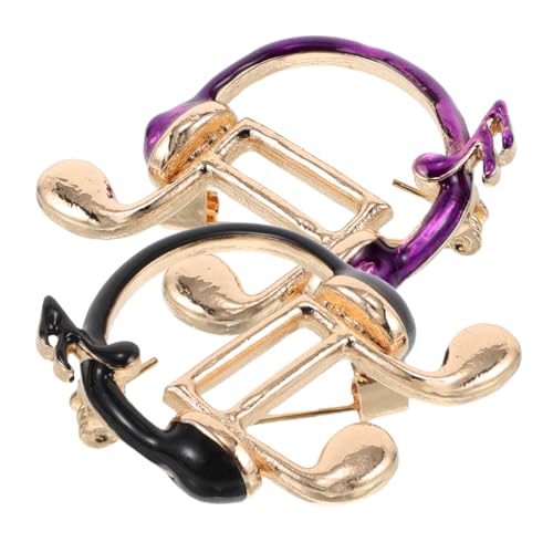 minkissy 2stücke Musiknoten-anstecker Kopfhörer-brosche Schal Und Pullover-broschen Für Damen Und Mädchen Accessoires Für Taschen Und Hüte Langlebige Broschen Für Veranstaltungen von minkissy