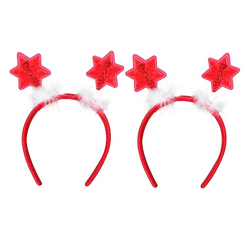 minkissy 2 Stücke Schneeflocken-Haarreifen christmas haarreif christmas headband weihnachen weinachtendecor Weihnachtshaar Geweih Haarreifen Stirnband Schneeflocken-Kopfschmuck Harz von minkissy