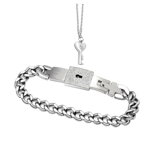 minkissy 2 Stücke Unisex Partnerarmbänder mit Gravur Interlocking Lettering Armbänder für Silber Romantisches für Valentinstag und Geburtstage minkissy 2 Stücke Unisex Partnerarmbänder mit Gravur Interlocking Lettering Armbänder für Silber Romantisches für Valentinstag und Geburtstage von minkissy