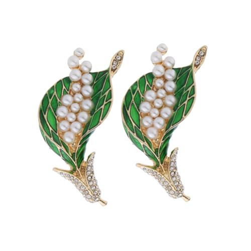 minkissy 2 Stücke Weizen Ohr Design Broschen Legierung Anstecknadeln für Kleidung Taschen Accessoires für Frauen zu Besonderen Anlässen von minkissy