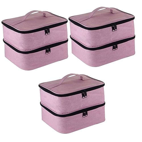 minkissy 2 stücke Doppel Aufbewahrungsbox Reise Organizer Taschen Make-up Tasche für Reise Kulturbeutel für Reisen Tragbare Kosmetik Fall Nail Art Lagerung Taschen Große Make-up Organizer Tasche Miss von minkissy