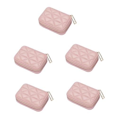 minkissy 2 stücke Einfache Kleine Mädchen Frauen Schmuck Cattlehide Reise Schlüssel Tasche Glanz mit Make Pouch Make-up Tragbare Kosmetik Lip Spiegel und Up Kosmetik für Organizer Geldbörse von minkissy