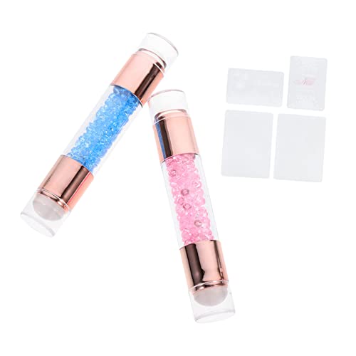 minkissy 2 stücke Nagel Stempel Stamping Nagel Werkzeug Nail Art Stamper Werkzeug Nail Art Seal Head Silikon Nagel Stift Silikon Stamper Nail Art Stamping Tools Silikon Nagel Dichtung sterben von minkissy