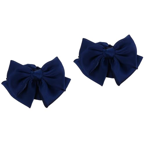 2st Bowknot-tasche Dutt Cover Haarspange Haarklammer Haarnetze Für Damen Haarspangen Mit Haarnetz Haarspangen Für Damen Haar-volumen-clip Krokodilklemme Stoff Französisch Fräulein von minkissy