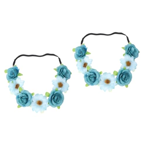 2 stücke brautjungfer haarkranz kopfschmuck hochzeit blumen mädchen haarschmuck blumenkranz braut haarkranz accessoires para mujer stirnband die blumen Seaside resort von minkissy