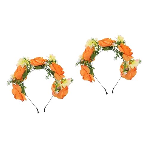 2 stücke künstliche rose stirnband Haar Hoop Gesicht Waschen Stirnband Rot Stirnband yule decor Braut Floral haar zubehör Haar Dekor Versorgung legierung kopf die blumen von minkissy