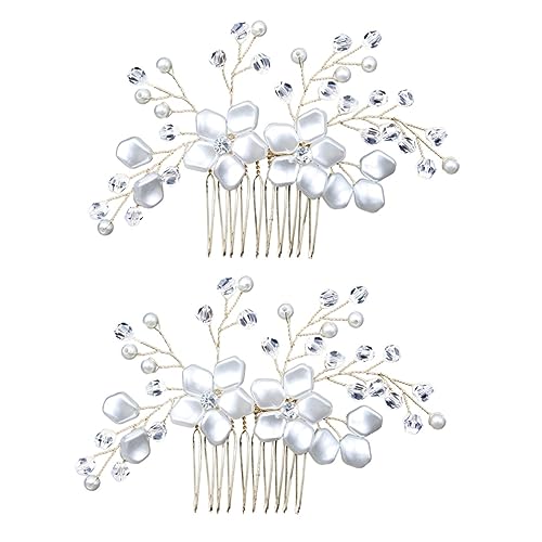 2 stücke weiß haarschmuck strass schmuck schmuck hochzeit kopfschmuck für braut perle haarkamm clip kristall kamm haar perle haar kamm braut einsatz kamm haar up von minkissy