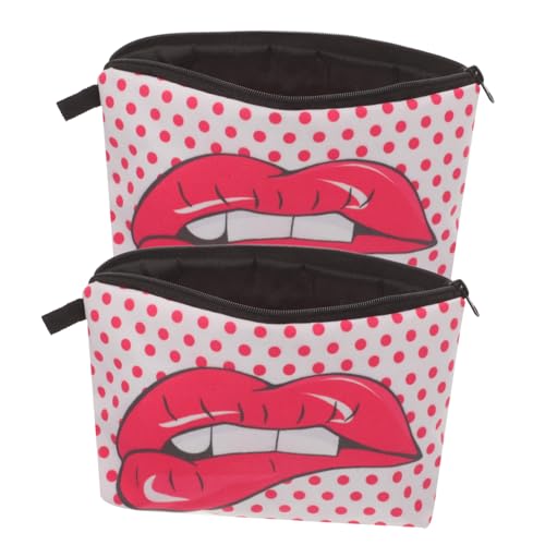 minkissy 2stücke Kosmetiktasche Für Damen Tragbare Make-up-Tasche Mit Reißverschluss Reise-kulturbeutel Für Organisation Und Aufbewahrung von minkissy