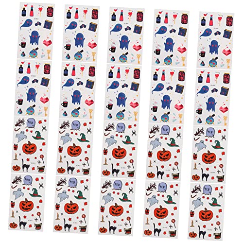 minkissy 20blätter Halloween Cartoon Tattoos Aufkleber Für Mädchen Kreative Wasserdichte Und Geruchsfreie Temporäre Tattoos Für Halloween Kostümparty Und Festivals von minkissy