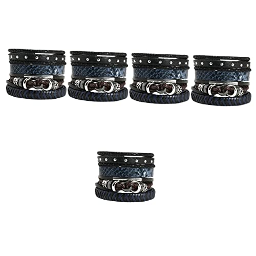 minkissy 20 Stk Armband Armbänder Für Frauen Spiralförmige Haargummis Armreifen Für Damen Kleine Haargummis Damen Armbänder Männer Armbänder Kunstleder Mann Mehrschichtig Vierteiliges Set von minkissy