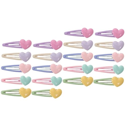 minkissy 20 Stk Bunte Liebeshaarspange Haarschmuck Harz Modellieren Knopf Mädchen von minkissy