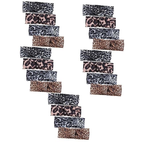 minkissy 20 Stk Kreuz haarband mit Leoparden muster Leoparden-Stirnband Yoga-Stirnband Tiara Make-up-Stirnband dehnbare Kopfbandagen Haarschmuck für Frauen Mädchen Schal Kopfbedeckung Damen von minkissy