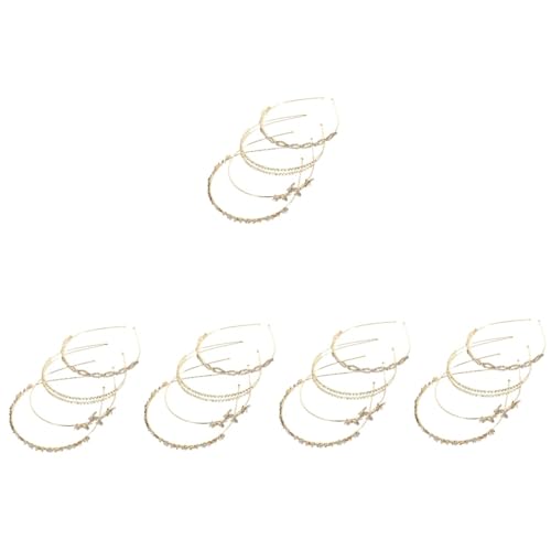 minkissy 20 Stk Strass-stirnband Stirnbänder Für Mädchen Stirnband Für Mädchen Stirnbänder Für Kinder Floraler Anzug Glitzerndes Stirnband Aus Strass Perlenbesatz Metall Zubehör Braut Anmut von minkissy