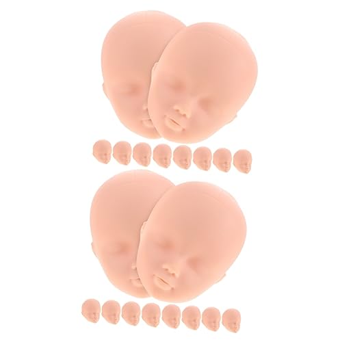 minkissy 20 Stk Puppenkopf Anziehen Make-up-puppenkopf Puppenkopf Reparieren Puppenköpfe Ersetzen Kreativer Spielzeugkopf Mini-puppenköpfe Puppenzubehör Baby Mädchen Plastik Weißer Muskel von minkissy