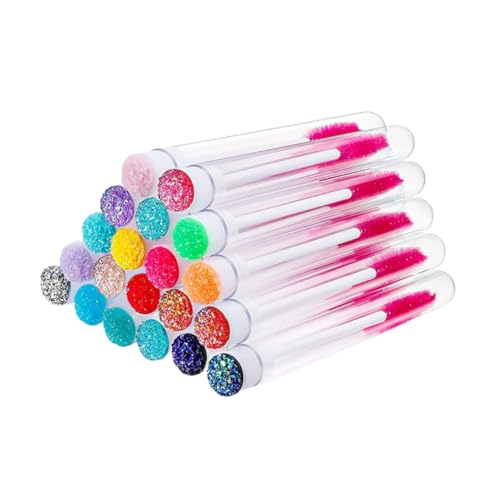 minkissy 20stücke Teiliges Leere Mascara Tuben Mit Wimpernbürsten Wiederverwendbare Make-up Werkzeuge Für Wimpernverlängerung Und Augenbrauenpflege Tragbar Und Transparent Für Einfache von minkissy