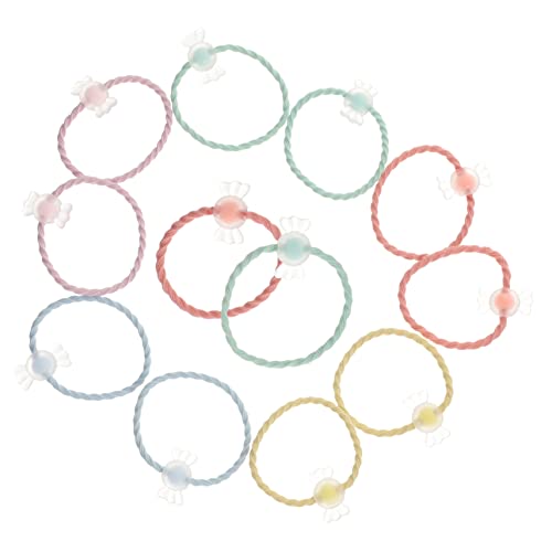 minkissy 20st Haargummi Einfädeln Scrunchie-haargummis Haarbänder in Macaron-farbe Bunte Elastische Pferdeschwanzhalter Stretch-haargummi Halter Für Haargummis Schnüren Armband Kind von minkissy