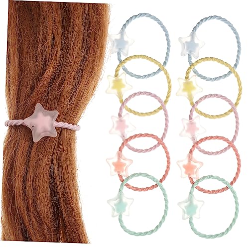 minkissy 20st Geflochtene Haargummis Haarring Bindet Kopfbedeckungen Haargummis Für Kinder Haargummis Aus Bändern Haarbänder in Macaron-farbe Süßes Haarseil Armband Durchscheinend Baby von minkissy