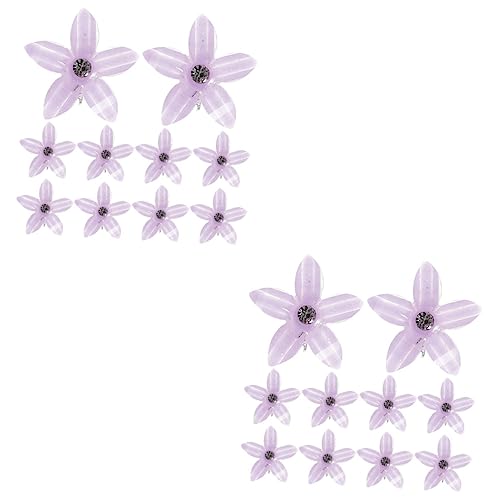 20 Stk Strass-haarspange Für Kinder Haarschmuck Pfote Kleinkind Strasssteine Violett Pferdeschwanz von minkissy