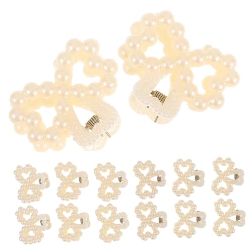 minkissy 20 Stück Mini-haarklammern Mit Kunstperlen, Süße Haarspangen, Krabben-haarnadeln, Modisches Haar-styling-zubehör Für Frauen Und Mädchen von minkissy