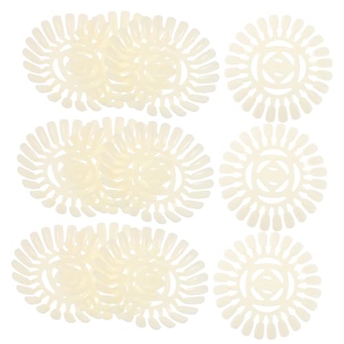 minkissy 20 Stück Nail Art Palette Nageldesign Display Wheel Nagelspitzen Farbkarte für Maniküre Training und Gel Polish Test Salon Zubehör Kompakt und Tragbar von minkissy