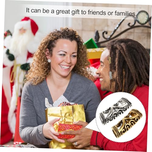 minkissy 20 Stück Teiliges Haarschmuck für Zöpfe aus Langlebiger Legierung Robuste Dreadlock Ringe in Antik Silber und Gold Einfach zu Befestigen Werkzeugfrei Haar Accessoires für Damen von minkissy