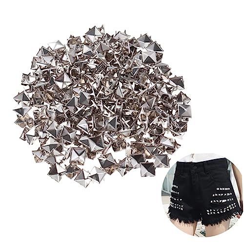 minkissy 200 Stück Silberne Quadratische Metall Nieten für DIY Punk Schuhe Kleidung und Gürtel Dekoration Hochwertige Nieten für Kreative Projekte von minkissy