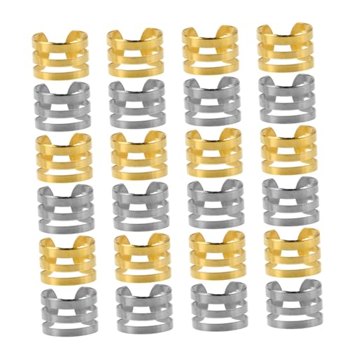 minkissy 200 Stücke Haarschmuck Für Zöpfe Zubehör Metall Haar Dreadlock Charms Zöpfe Ringe Manschetten Clips Für Frauen Dekorationen von minkissy