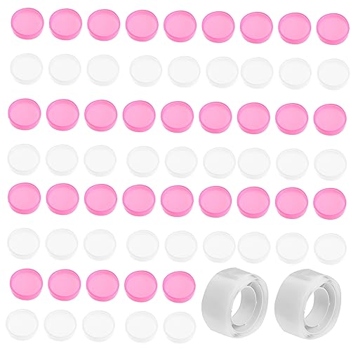 minkissy 200st Wimpernkleber Tasse Klammbecher Tasse Textmarker Inhaber Künstlich Aufkleber Wasserbecherhalterung Zubehör Behälter Mit Deckel Verlängerungskleber Pfingstrosen Zinn Plastik von minkissy