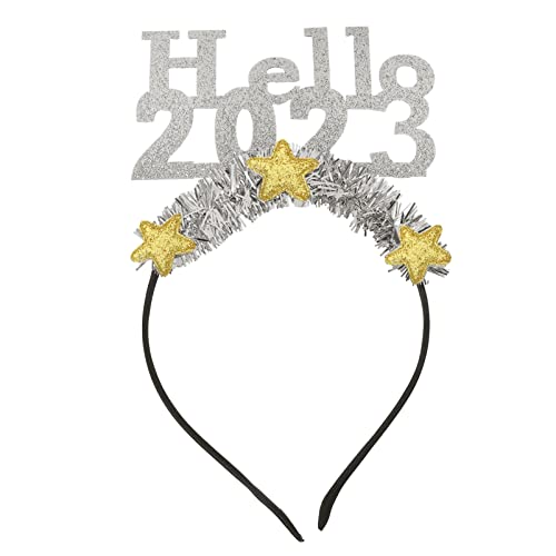 minkissy 2023 Frauen Festlicher Haarreif Zarte Haardekore Frohes Neues Jahr Kopfschmuck Rock Kleid Strasssteine Beläge Zubehör Mädchen Party Festival-haare Haarspangen Latte-kunst Silver von minkissy