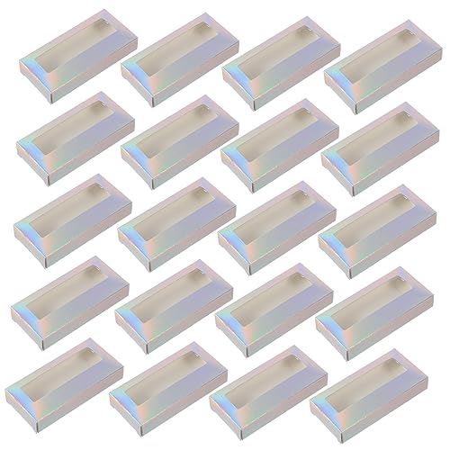 minkissy 20stücke Leere Wimpern Aufbewahrungsbox Box Verpackung Wimpern Fall Box Glitzer Papier Wimpernboxen von minkissy