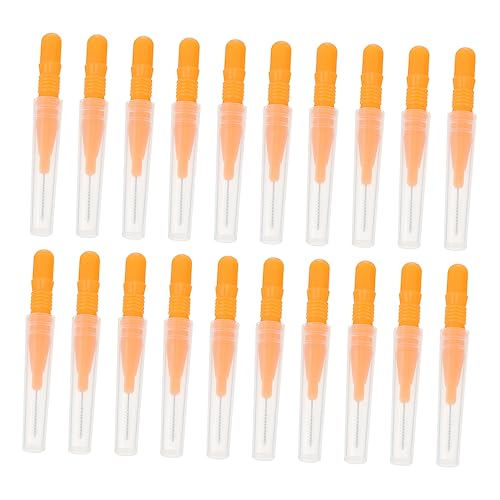 minkissy 20pcs Micro Augenbrauen Pinsel mit Kappe Gesicht Pinsel Set Augenbrauen Make-up Pinsel Wimpern Reinigung Pinsel Micro Set Concealer Pinsel Set Mädchen Anzug Set Kleine Zahnbürste Tragbare von minkissy