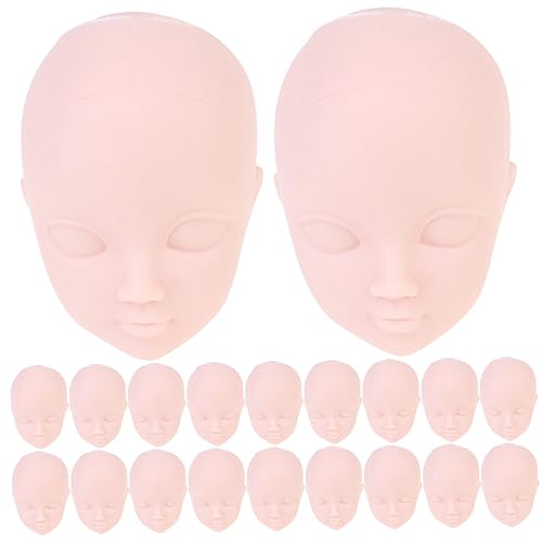 minkissy 20stücke Teiliges Puppenköpfe Für Makeup-übungen Diy Bastelprojekte Kunsthandwerk Hochwertige Langlebige Miniatur-puppen-köpfe Für Kreative Anwendungen Und Dekoration von minkissy