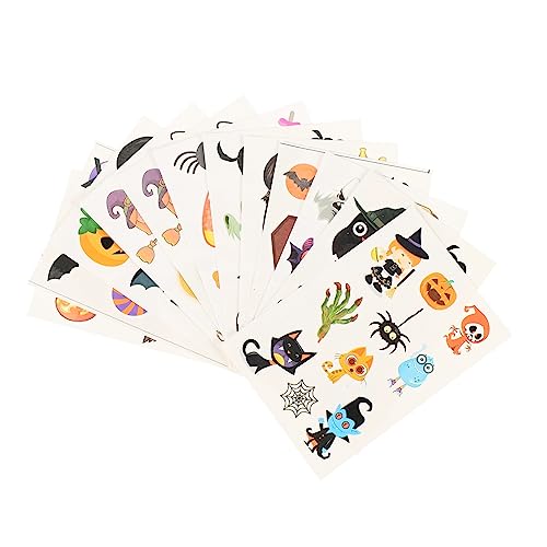 minkissy 24blätter Halloween Aufkleber Temporäre Cartoon-tattoos Für Mädchen Sichere Party-dekorationen Für Kreative Halloween- Hautfreundliche Verwendung von minkissy