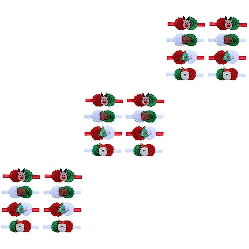 minkissy 24 Stk Weihnachtskinder Beugen Stirnband Christas Kopftuch Für Kleinkinder Mädchen Party Schleife Stirnband Haarbänder Mit Blumenschleife Für Kleinkinder Baby Nähen Schal von minkissy