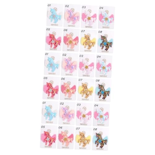 minkissy 24 Stk Kinder Haarspange Glitzer Haarspangen Haarschleifen Krokodilklemmen Haarspange Für Kinder Schleife Für Die Haare Kinderhaarspangen Für Mädchen Ausgabekarte Baby Klein von minkissy