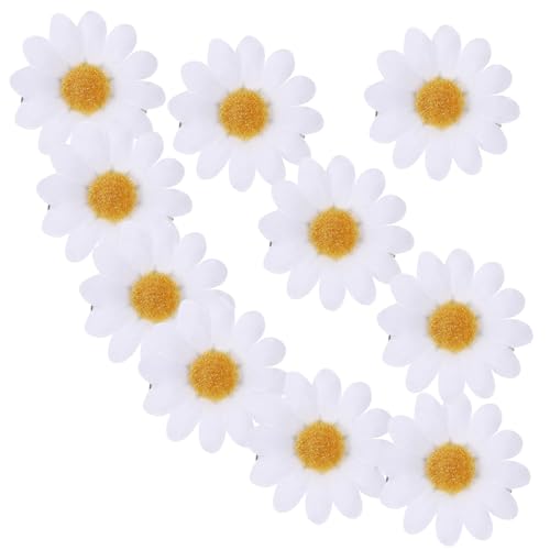 minkissy 24 Stk Gänseblümchen Haarnadel Boho-blumen-haarspangen Mini-krallenclips Mini-klaue Haarspangen Mit Gänseblümchen Haarblumenclips Frauenhaar Weiß Damen Mädchen von minkissy