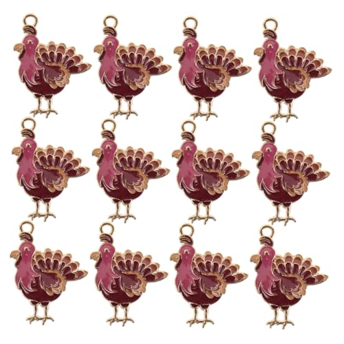 minkissy 24 Stück Putenschmuck Anhänger Truthahnschmuckzubehör Herstellen Thanksgiving-ohrringe Türkei -reize Für Diy -zubehör Thanksgiving -schmuckanhänger Anhänger Zinklegierung von minkissy