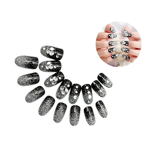 minkissy 24st Falsche Fingernägel Runder Falscher Falsche Nagelspitzen Diy Falscher Runder Gefälschter Nailart-zubehör Mädchen Falscher Nagelaufkleber Runden Braut von minkissy