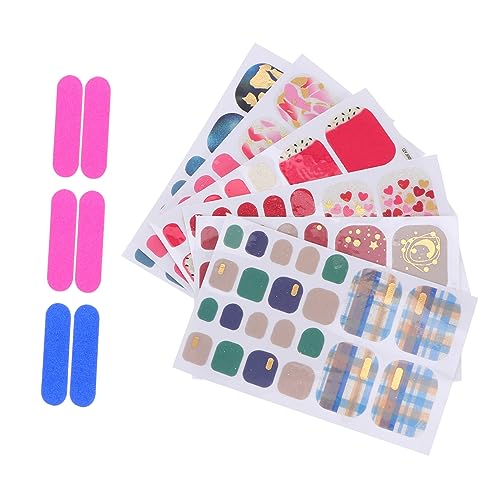 minkissy 24blätter Fußnagel Aufkleber Selbstklebend Nagelkunst Dekoration Für Fußnägel Zubehör Aufkleber von minkissy