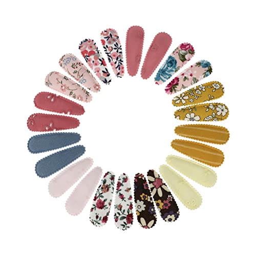 minkissy 24stücke Blume Haarklammern Stoff Haarspangen Mädchen Haarnadel Haarschmuck Junge Mädchen Zubehör Blumenmuster Hochzeit Party Alltag Feiertage von minkissy