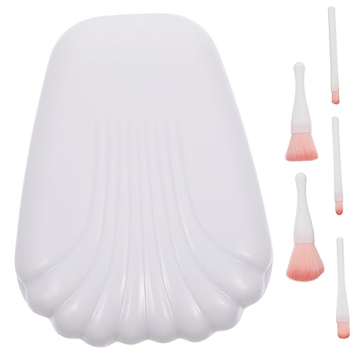 minkissy 25 Stk Reisen Make-up-pinsel-set Musterständer Für Nägel Konturmischpinsel Lidschatten Pinsel Weicher Make-up-pinsel Augenbrauenpinsel Mini Reisepinsel Spiegelkasten Weiß Nylon von minkissy