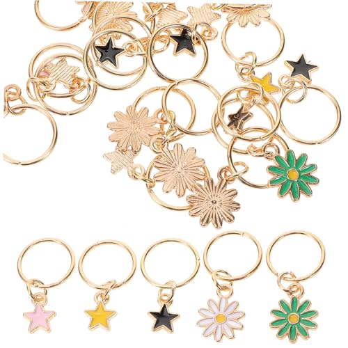 minkissy 25stücke Haar Schmuck Ringe Für Zöpfe Haarschmuck Für Frauen Dreadlock-accessoires Aus Zinklegierung Haar Charms Zum Flechten Leicht Und Bruchfest von minkissy